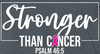 Stronger Than Cancer design on Dark Heather